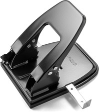 2 Hole Punch - 30 Sheet Capacity, Manual Paper Punch with Adjustable Paper Guide