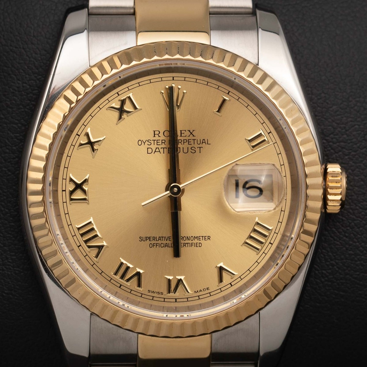 Rolex Datejust 116233 Fluted Bezel Watch 36mm Two-Tone Oyster