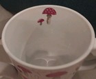 Set Of 2 Ceramic Prima Design Red & White Whimsical Peekaboo Mushroom Mugs NWOT  — photo 5
