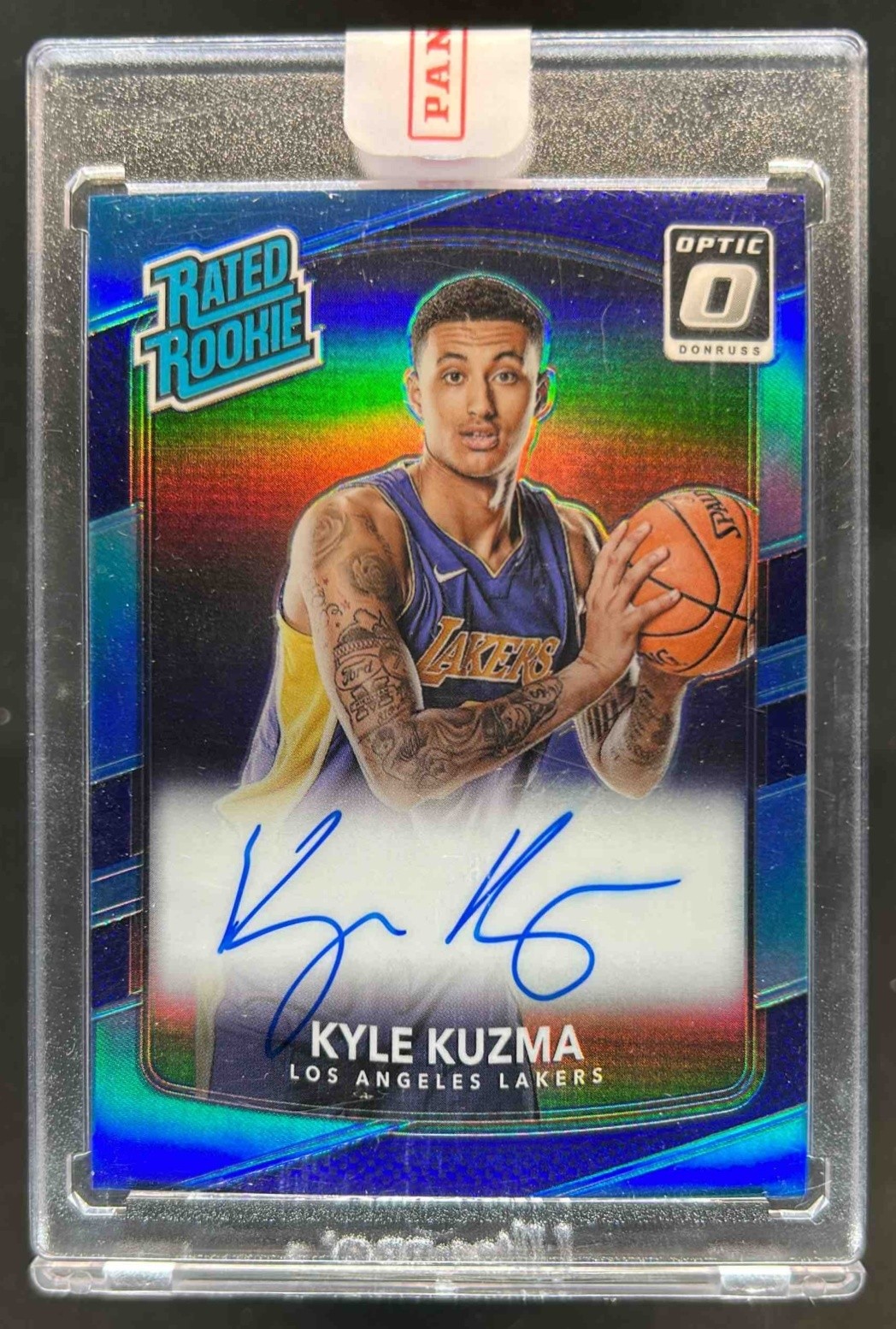 2017-18 Donruss Optic Kyle Kuzma Rated Rookie Purple RC Auto #174 Lakers