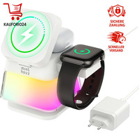 Ladestation 3-In-1 Magsafe Induktiv FüR Iphone 15W Nachtlicht Apple Watch