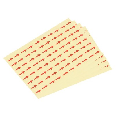 4Sheet/320pcs Small Arrow Stickers, Sign Label (Red, 0.5x0.4-inch)