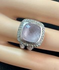 DAVID YURMAN ALBION SILVER MOON QUARTZ DIAMOND ICE RING Size 6 — photo 4