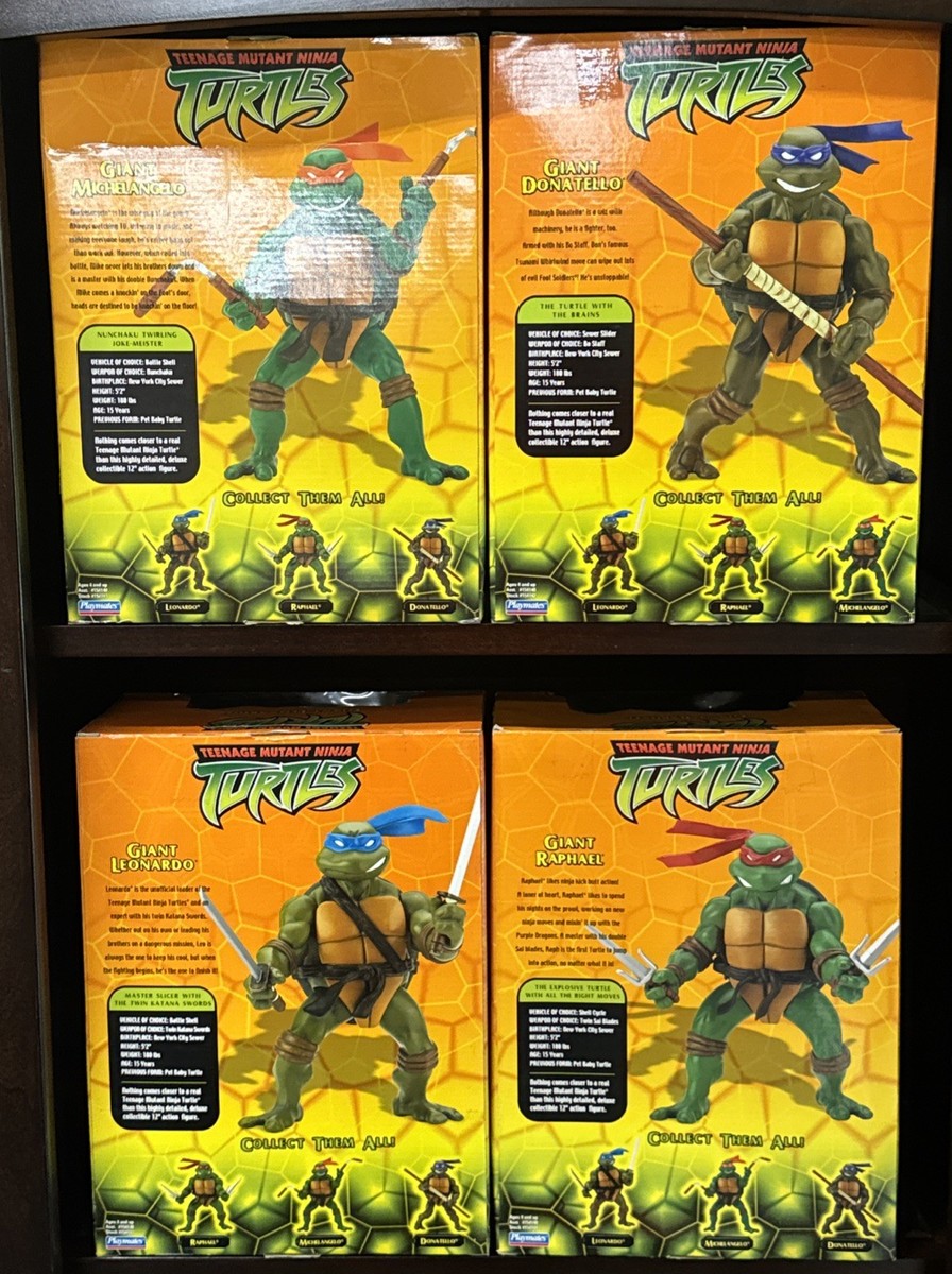 2003 Playmates TMNT Giant 12in Figures Set of 4 In Box Ninja
