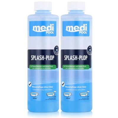 mediPOOL Splash-Plop 500ml - Wasserpflege ohne Chlor (2er Pack)