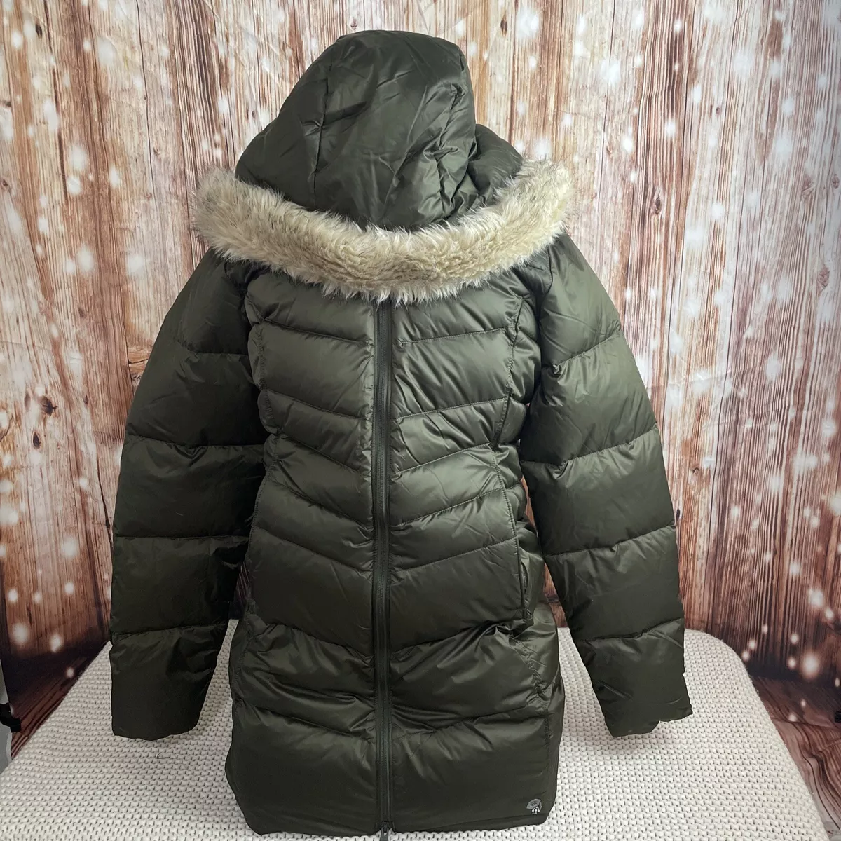 Mountain Hardwear Emery Peat Moss Puffer Down Coat Womens SIZE Medium