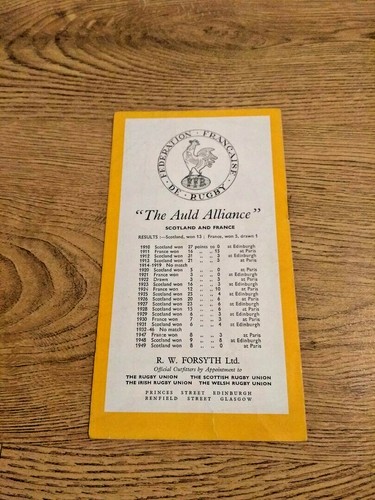 Scotland v France Rugby Programmes 1948 - 2012 - Picture 11 of 66