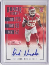 2016 Panini Contenders Autograph #257 Dadi Lhomme Nicolas Auto - Flat S/H