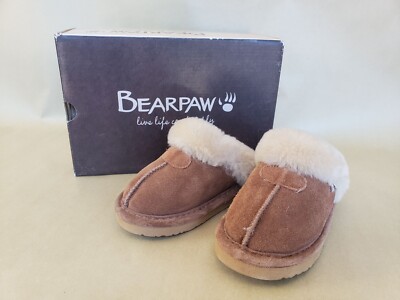 NIB BEARPAW LOKI slipper slip on shoes boy girl sz 12 471Y Hickory