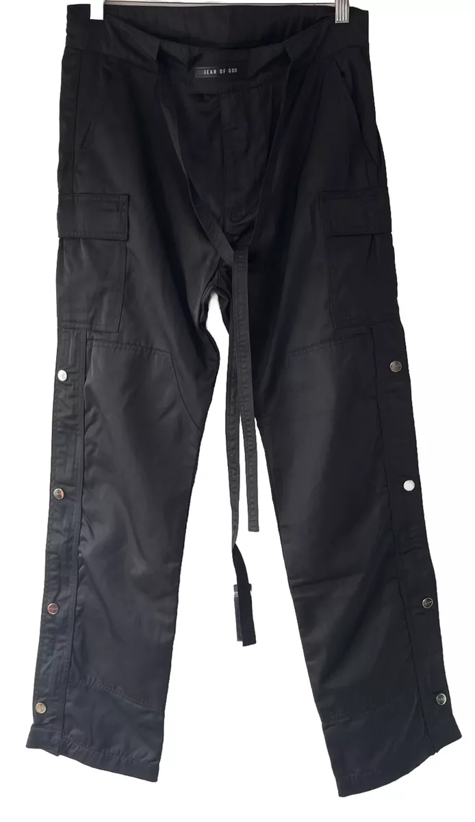Fear of God 'Sixth Collection' Nylon Cargo Snap Button Pants - Men's size  Small