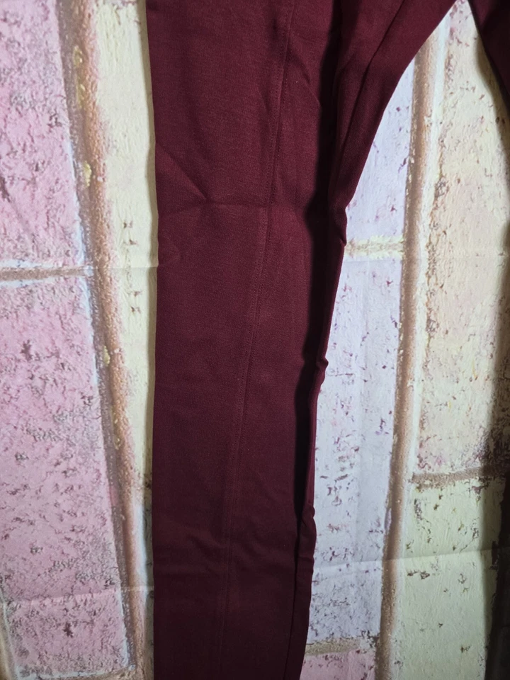 Leggings Ponte HUE para Mujer Pequeños 4-6 Rojo Sangra Blackout Styletech #2049 Foto 3 de 4