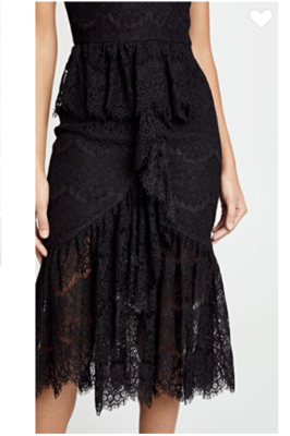 La Vida Lace Dress, Black / XXS
