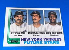 1982 Topps New York Yankees Future Stars #83 Set Break Steve Balboni