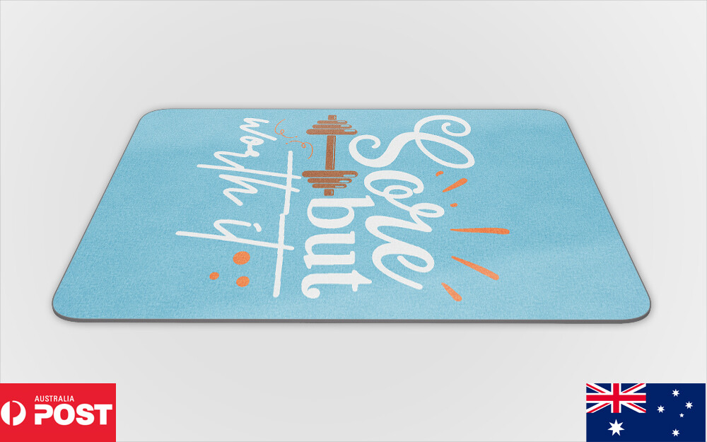 Anti-Slip Mouse Pad Desk Mat with Gym Motivation Quote #10