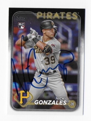 2024 TOPPS #168 NICK GONZALES PIRATES AUTOGRAPHED SIGNED BASEBALL