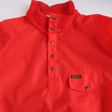 Vintage Eddie Bauer 90s Men's Windbreaker Size Large Nylon Jacket Snap Red