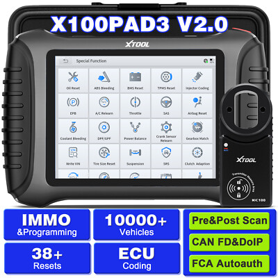 XTOOL X100 PAD3 Professionelles Schlüsselanhänger-Programmierwerkzeug mit KC100