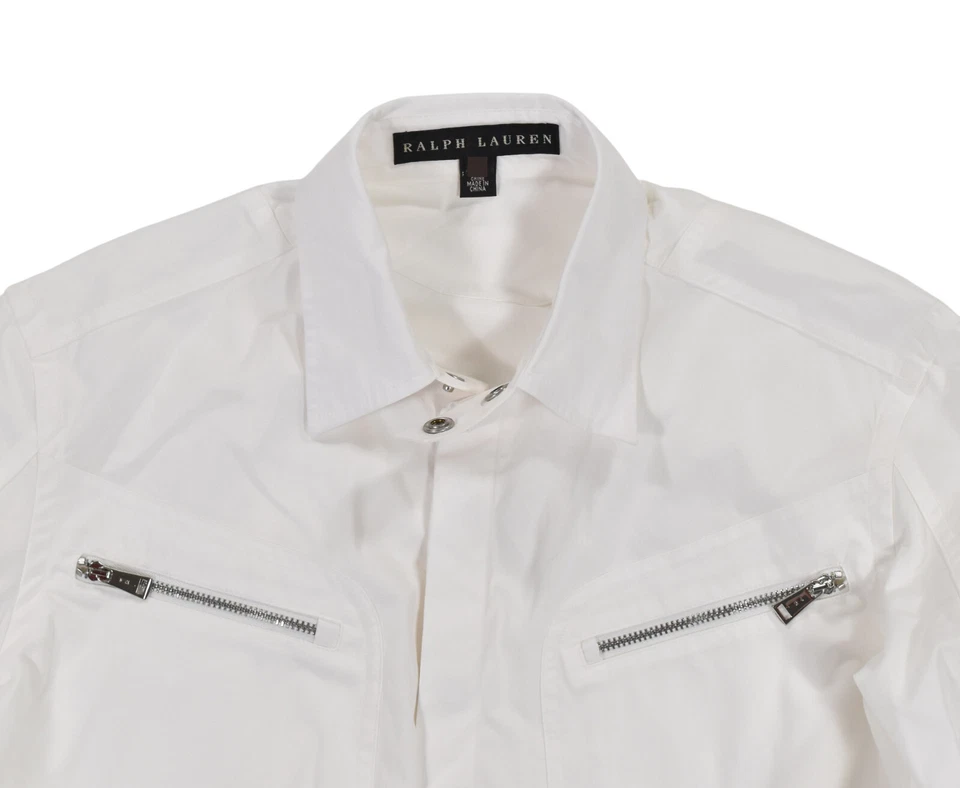 Women's Ralph Lauren Black Label White Cotton Belted Shirt Dress New $798 - Image 3 of 4