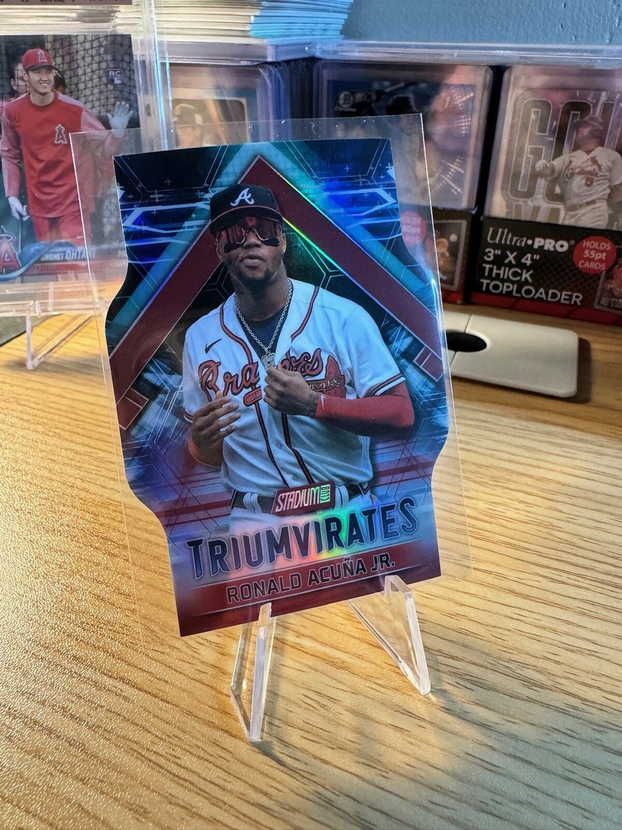 Ronald Acuna Jr. 2023 Topps Stadium Club Triumvirates RED