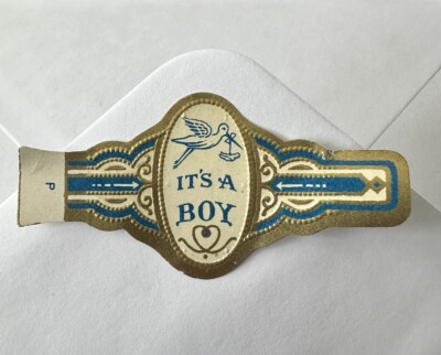 Cigar band wrapper It's a Baby Boy Birth Generic Brand Celebration
