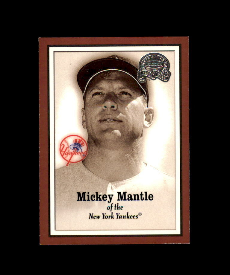 スポーツ選手 2000 FLEER Feel The Game Mickey Mantle 2000 Fleer Greats of the Game MICKEY MANTLE #1 NEW YORK YANKEES | eBay