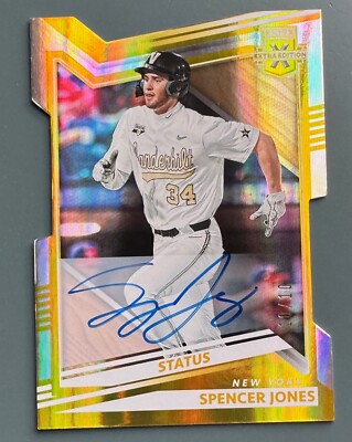 2022 Panini Elite Extra Edition #25 Spencer Jones Auto /10 Status Die Cut gold