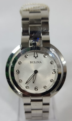 96P184 BULOVA CLASSIC WOMEN'S SILVER TONE BRACLET WATCH MB5-62