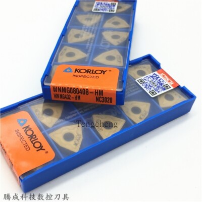 10Pcs Korloy WNMG080408-HM NC3020 WNMG432HM Cnc Carbide Inserts