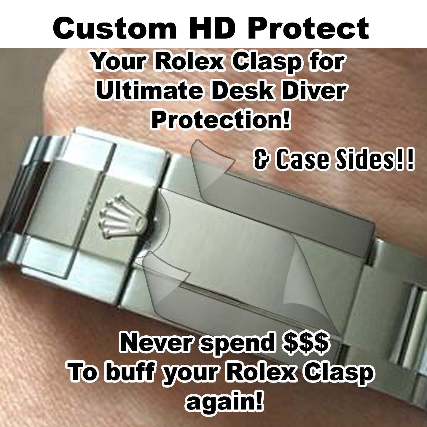 Max 88% OFF For Rolex Submariner 40 HD CLR Protector Sides Clasp EBAY's Cheap SALE Start RA +