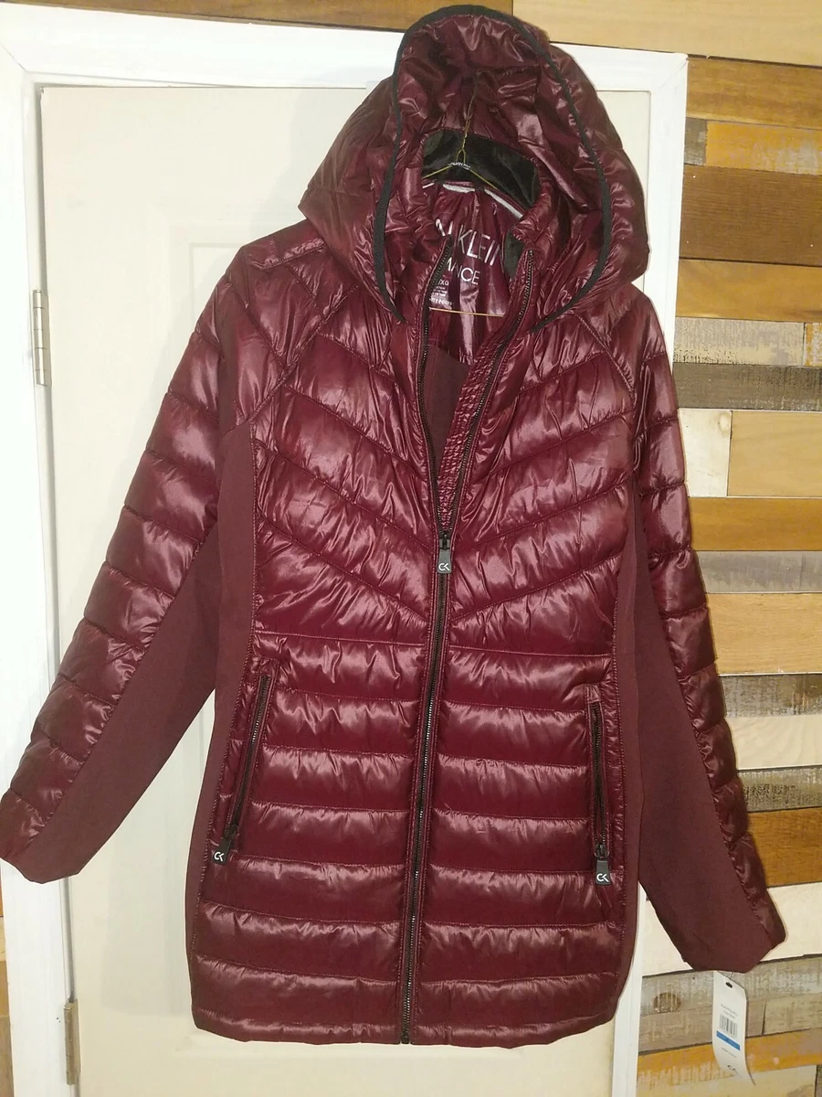 Calvin klein burgundy clearance coat