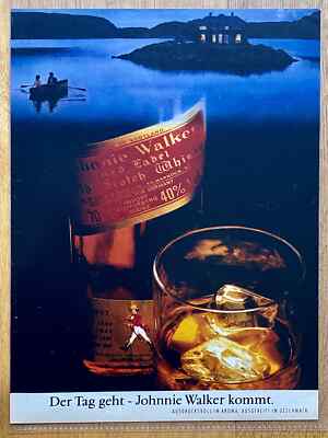 Johnnie Walker Red Label Scotch Whisky Original 1984 Vintage Advert Werbung