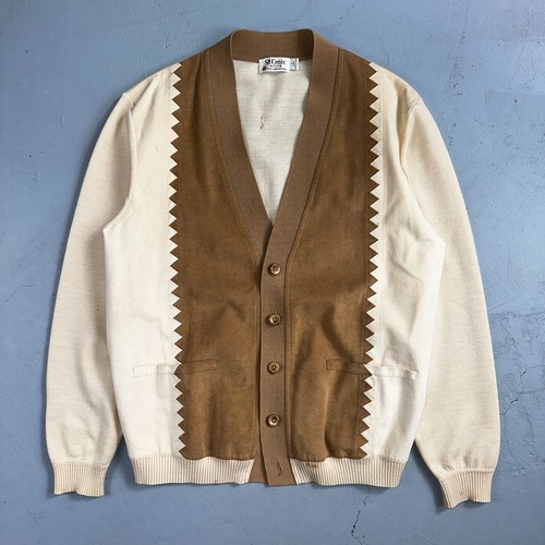 VTG St. Croix Knits Zephyr Wool Cardigan Size L Ivory Old Money Academia Preppy - 第 1/15 張圖片