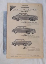 Rootes Humber Hawk Super Snipe Hillman Minx Full Page Advertisement