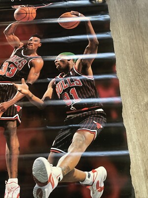 Vintage Chicago Bulls Jordan Pippen Rodman Running Of The Bulls