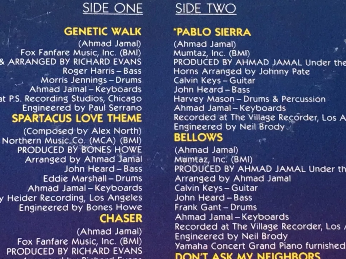 AHMAD JAMAL - Genetic Walk ~ 20th Century 600 {nm promo} w/Calvin Keys, ->NICE