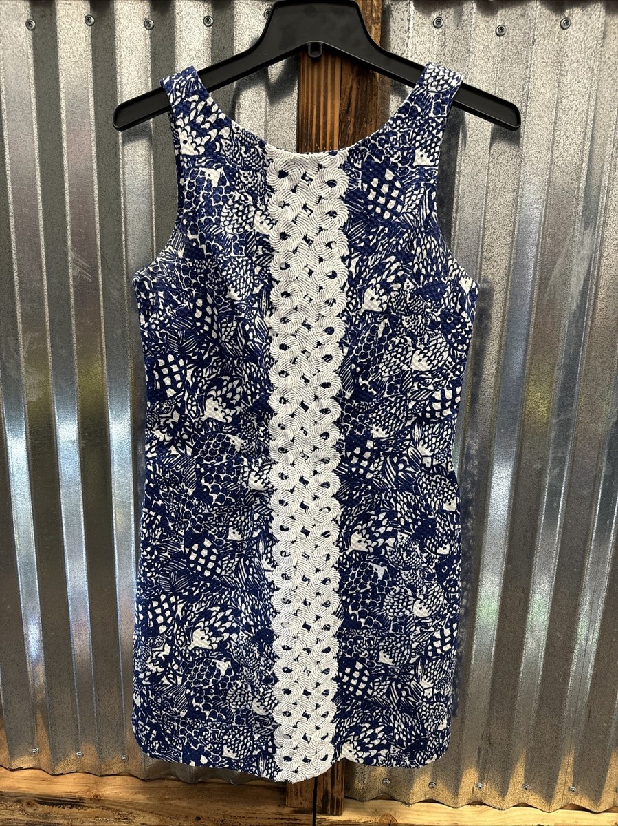 Lilly Pulitzer Upstream Shift Mini Dress 6 Target Collaboration Blu& White