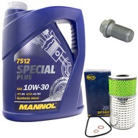 MotoröL ÖLfilter SF502 10W30 5Liter + ÖLablassschraube FüR Mercedes W124 B602