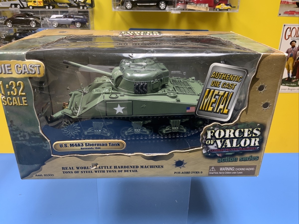FORCES OF VALOR U.S. M4A3 SHERMAN TANK NORMANDY 1944 NEW