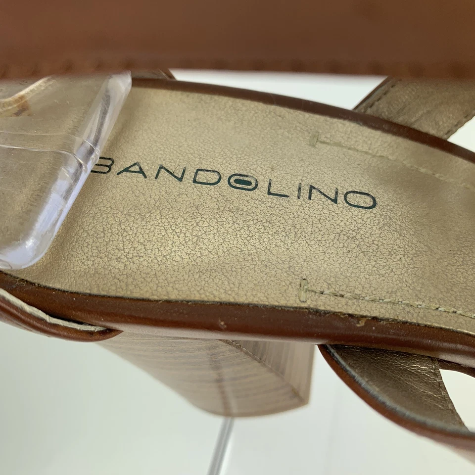Sandalia Gladiador Bandolino Tacón Alto Marrón Talla 7.5 M Foto 4 de 4
