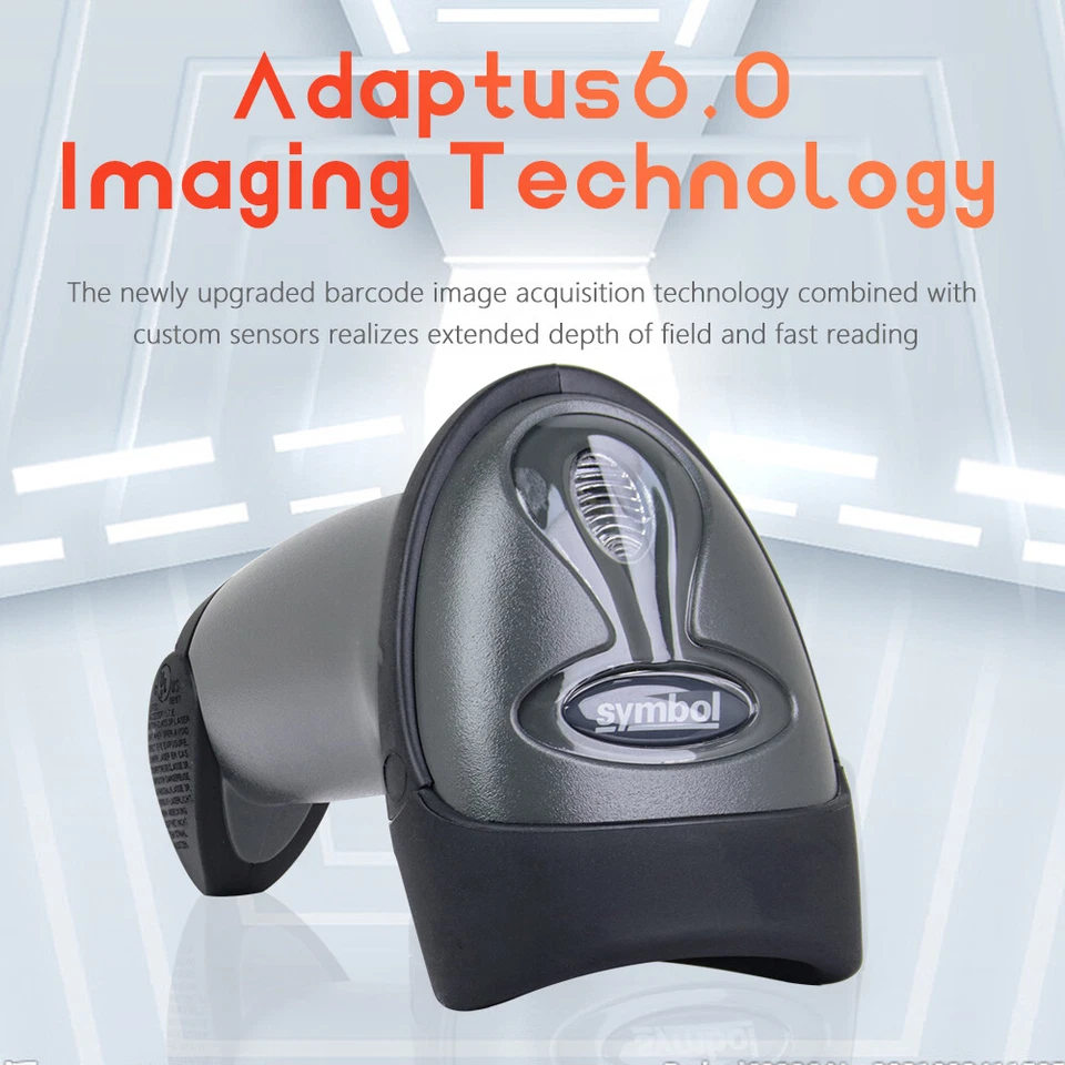 Zebra Symbol LS2208-SR20007R-NA Handheld 1D Laser Barcode Scanner With Stand LOT - Image 2 of 4