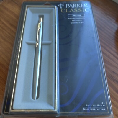Vintage Parker Classic Stainless Ball Pen Sealed 1996 NIB sealed