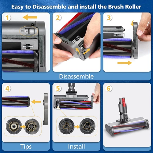 Bürste für Dyson V7 V8 V10 V11 V15 Bodenbürste Staubsauger Bodendüse mit LED - Bild 6 von 13