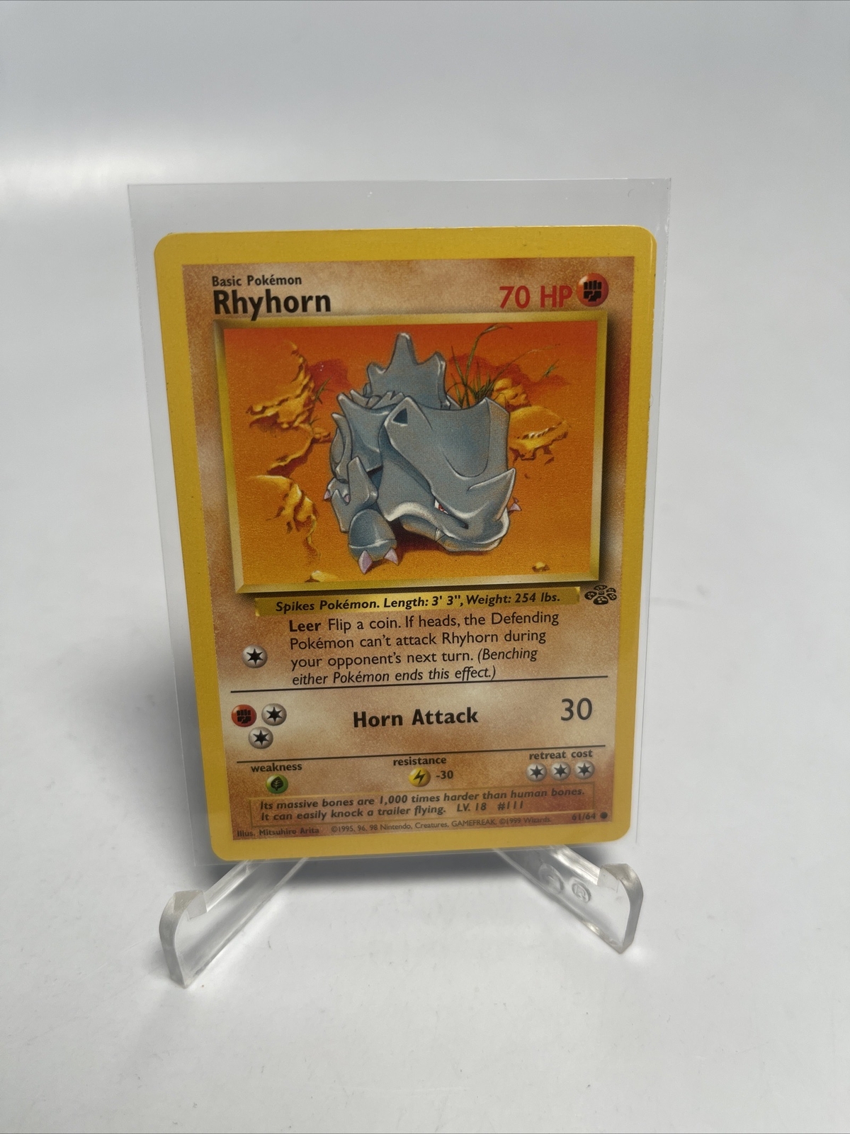 Pokémon TCG Rhyhorn 61/64 Jungle Unlimited Common NM