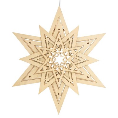Fensterbild Design & Decor beleuchtet Glocke Stern Kirche Engel Bergmann 29 cm