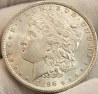1896 P Morgan Silver Dollar, AU, 90% Silver US Coin, Morg-9643p