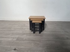 Roseland Furniture Farrow Charcoal & Oak Nest of 3 Tables RRP £115