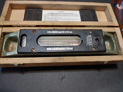 EDA 8'' PRECISION INSPECTION BLOCK LEVEL .0005/10 W/ CASE