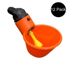 12 Pack Automatic Waterer Drinker Cups For Chicken Coop Poultry Chook Bird Water