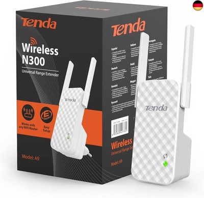 A9 N300 WLAN Repeater, WLAN verstärkermit 300 Mbit/s, WPA, WPA2, Kompatibel mit