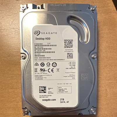 Seagate Barracuda 7200RPM 2TB SATA 3.5'' Internal HDD ST2000DM001